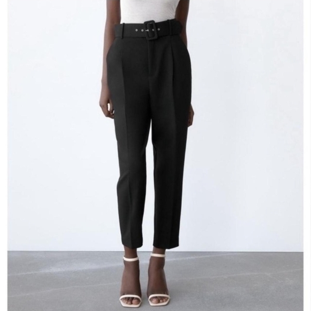 Zara High Waisted Cigarette Pants
